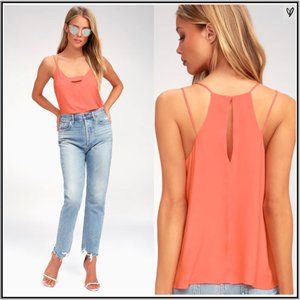 Natalia Bright Peach Tank Top